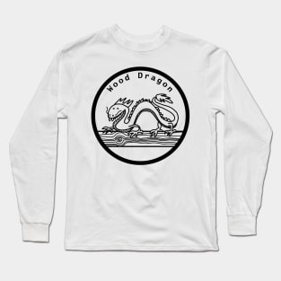 Wood Dragon Year of the Dragon Black Line Long Sleeve T-Shirt